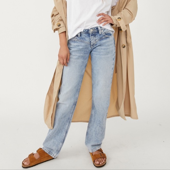 Free People Denim - FREE PEOPLE Shelby Boyfriend Jeans - Free Bird Blue